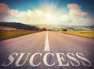 44612269 - road that says success in the asphalt